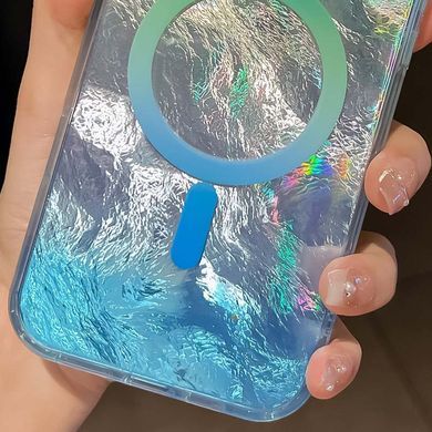 Чехол TPU Shiny Mountain Magnetic Fit для Apple iPhone 16e / 17e (6.1") Green / Blue