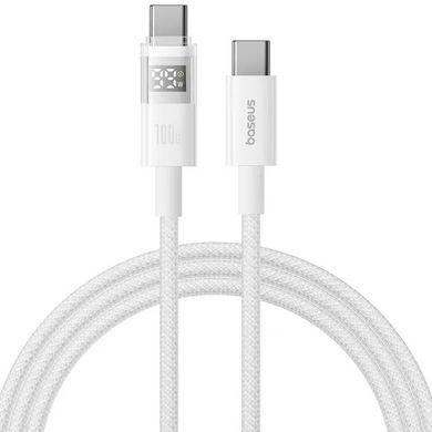 Дата кабель Baseus Display 2 Type-C to Type-C 100W (1m) (P10382702) Moon White