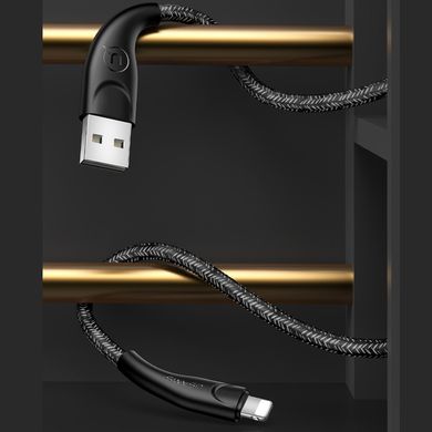 Дата кабель Usams US-SJ391 U41 Lightning Braided Data and Charging Cable 1m Чорний