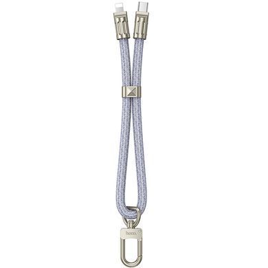Дата кабель-шнурок Hoco GH5 Elegant Type-C to Lightning (0.21m) Denim Blue