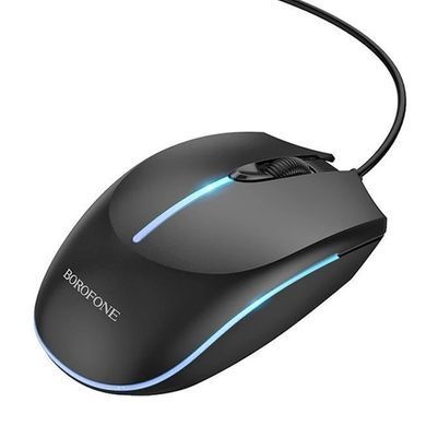 Мышь проводная Borofone BG10 Soaring Black