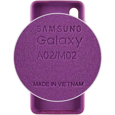Чохол Silicone Cover Full Protective (AA) для Samsung Galaxy A02 Фіолетовий / Grape