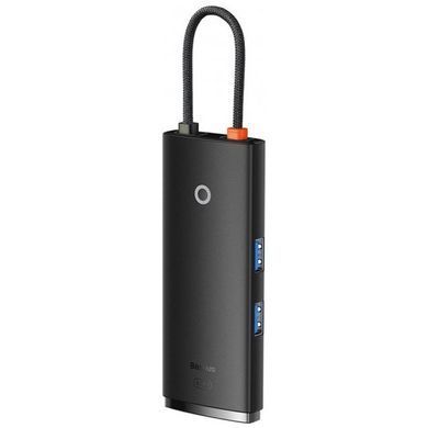 Переходник HUB Baseus Lite Series 6in1 (Type-C to HDMI + 2xUSB 3.0 + PD+SD/TF) (WKQX05) Black