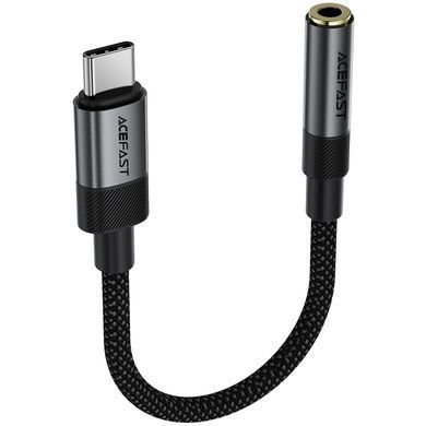 Перехідник Acefast J12 Type-C male to AUX 3.5mm female Black