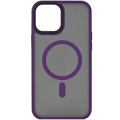 TPU+PC чохол Metal Buttons with Magnetic Fit для Apple iPhone 15 (6.1") Темно-фіолетовий / Dark Purple