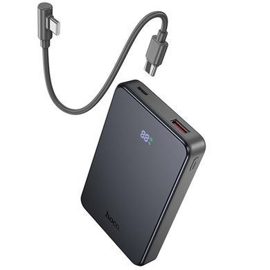 Портативний ЗП Power Bank Hoco J170 Starlight 22.5W+PD20W with cable 10000 mAh Metal gray