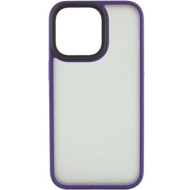 TPU+PC чехол Metal Buttons для Apple iPhone 12 Pro / 12 (6.1") Темно-фиолетовый / Dark Purple