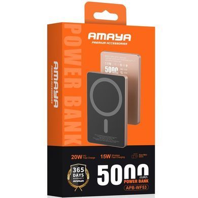 Портативное ЗУ Power Bank Amaya APB-WF53 15W с БЗУ 5000 mAh Black
