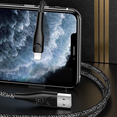 Дата кабель Usams US-SJ391 U41 Lightning Braided Data and Charging Cable 1m Черный