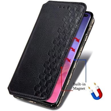 Кожаный чехол книжка GETMAN Cubic (PU) для Samsung Galaxy A10s Черный