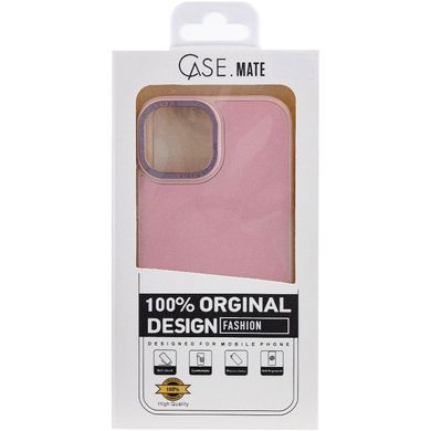 Чехол TPU+Glass Sapphire Midnight Open Camera with MagSafe для Apple iPhone 15 Plus (6.7") Розовый / Pink Sand