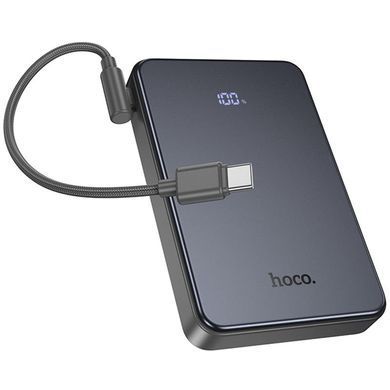 Портативний ЗП Power Bank Hoco J170 Starlight 22.5W+PD20W with cable 10000 mAh Metal gray