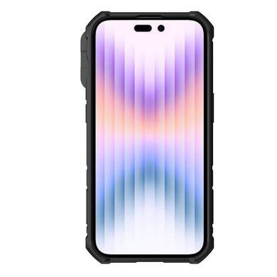 Уценка TPU+PC чехол Nillkin CamShield Armor Pro no logo шторка на камеру для Apple iPhone 14 Pro Max Поврежденная упаковка / Черный