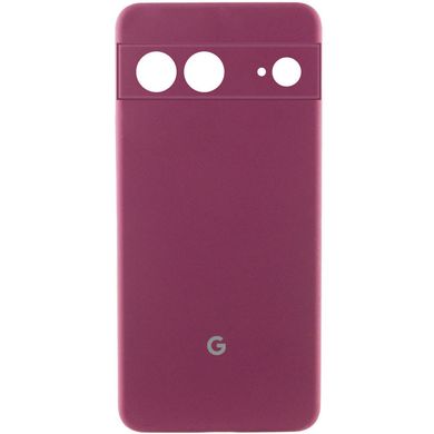 Чохол Silicone Cover Lakshmi Full Camera (AAA) with Logo для Google Pixel 7a Бордовий / Plum