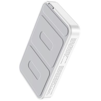 Портативное зарядное устройство Power Bank Hoco Q10 Transparent PD20W с БЗУ 5000 mAh White