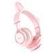 Накладные наушники Hoco W36 Cat ear (3.5mm/1.2m) Pink фото 2