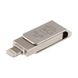 Флеш-драйв T&G 008 Metal series USB 3.0 - Lightning 64GB Срібний фото 2