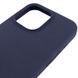 Чохол Silicone Case (AA) Logo with MagSafe для Apple iPhone 15 Pro Max (6.7") Темно-синій / Midnight blue фото 4