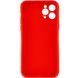 Силиконовый чехол Candy Full Camera для Apple iPhone 12 Pro (6.1") Красный / Red фото 2