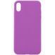 Чехол Silicone Case Full Protective (AA) NO LOGO для Apple iPhone XS Max (6.5") Фиолетовый / Grape