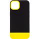Чехол TPU+PC Bichromatic для Apple iPhone 11 (6.1") Black / Yellow фото 1