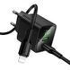 СЗУ Hoco CS83A Excellent with digital display PD20W+QC3.0 (1USB-A/1C) + кабель Type-C to Lightning Black фото 3