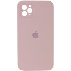 Чохол Silicone Case Square Full Camera Protective (AA) для Apple iPhone 11 Pro (5.8") Рожевий / Pink Sand