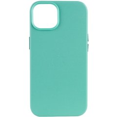 Кожаный чехол Leather Case (AA) with MagSafe для Apple iPhone 14 (6.1") Ice
