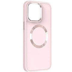 TPU чохол Bonbon Metal Style with MagSafe для Apple iPhone 15 (6.1") Рожевий / Light Pink