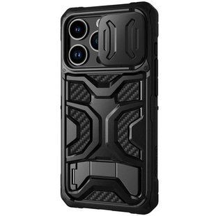 TPU+PC чехол Nillkin CamShield Adventurer Pro (шторка на камеру) для Apple iPhone 14 Pro (6.1") Armor Black