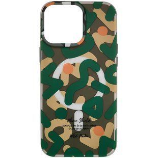 TPU чехол Pastel Chaos with MagSafe для Apple iPhone 16 Pro (6.3") Green