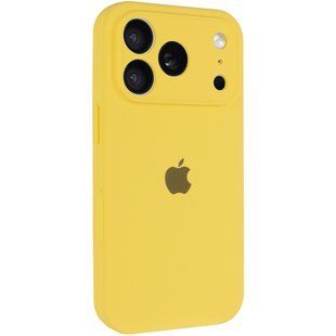 Чехол Silicone Case Full Camera Protective (AA) для Apple iPhone 17 Pro (6.3") Желтый / Yellow