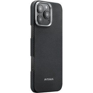 Чехол PC PITAKA with MagSafe для Apple iPhone 16 Pro (6.3") Black / Grey