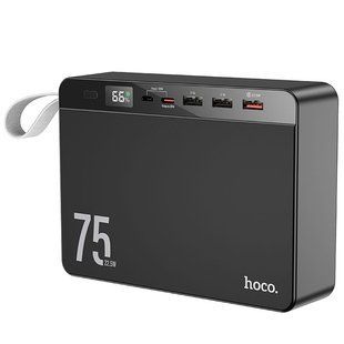 Портативний ЗП Power Bank Hoco J94 Overlord 22.5W 75000 mAh Чорний