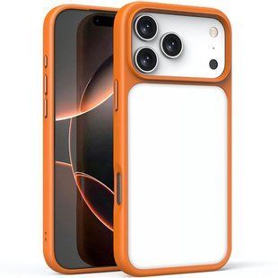 TPU+PC чехол Metal Buttons для Apple iPhone 17 Pro Max (6.9") Оранжевый / Orange