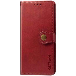 Кожаный чехол-книжка GETMAN Gallant (PU) для TECNO Camon 18 / 18P Красный