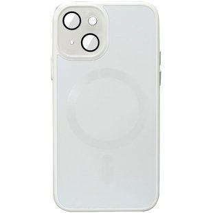 Чохол TPU+Glass Sapphire Midnight with MagSafe для Apple iPhone 15 Plus (6.7") Білий / White