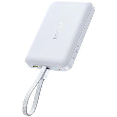 Портативний ЗП Power Bank Baseus EnerFill FM11 30W з БЗП with cable 10000mAh (E00289) Moon White