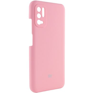 Чехол Silicone Cover Full Camera (AAA) для Xiaomi Redmi Note 10 5G / Poco M3 Pro Розовый / Pink