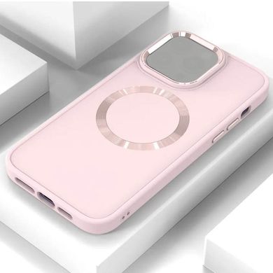 TPU чехол Bonbon Metal Style with MagSafe для Apple iPhone 15 (6.1") Розовый / Light Pink