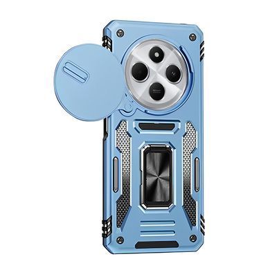 Ударопрочный чехол Camshield Army Ring для Xiaomi Redmi 14C / A4 / Poco C75 Голубой / Light Blue