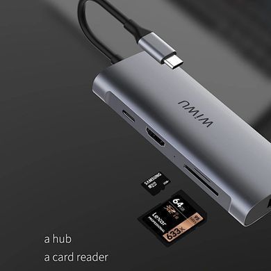 Перехідник HUB WIWU Alpha 831HRT Grey