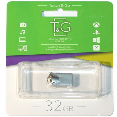 Флеш-драйв USB Flash Drive T&G 106 Metal Series 32GB Серебряный