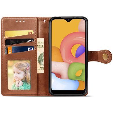 Кожаный чехол-книжка GETMAN Gallant (PU) для Xiaomi Redmi 12 Коричневый