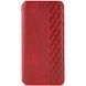 Кожаный чехол-книжка GETMAN Cubic (PU) для Samsung Galaxy S25 FE Красный