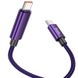 Дата кабель Hoco U125 Benefit 100W Type-C to Type-C (1.2m) Purple фото 3