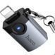 Уценка Переходник Hoco UA46 Lightning Male to USB Female USB2.0 Поврежденная упаковка / Metal gray фото 5