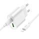 СЗУ Hoco C109A Fighter PD20W (1USB-C) + кабель Type-C to Lightning White фото 3