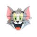 Силиконовый футляр Tom & Jerry series для наушников AirPods 1/2 + карабин Том/Серый фото 1