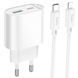 СЗУ Hoco C109A Fighter PD20W (1USB-C) + кабель Type-C to Lightning White фото 1
